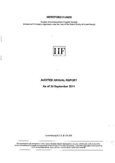 Annual Report Audited and Signed 2011