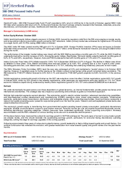 360 ONE AM factsheet October 2025