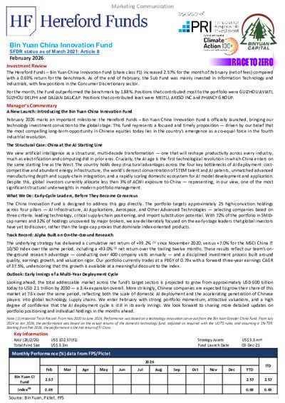 Bin Yuan China Innovation Fund February 2026