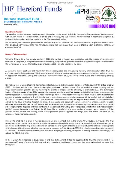 Bin Yuan Healthcare factsheet January 2025