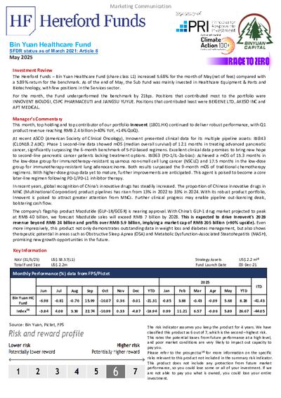 Bin Yuan Healthcare factsheet May 2025