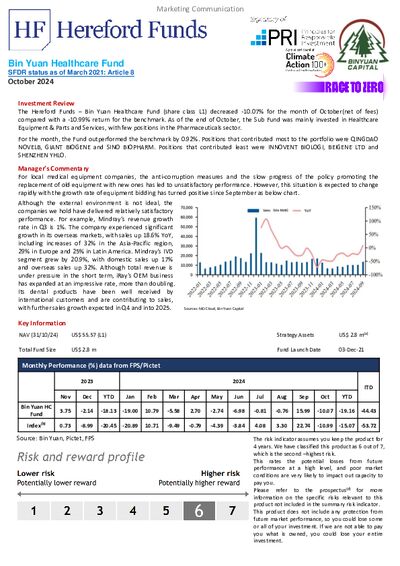 Bin Yuan Healthcare factsheet October 2024