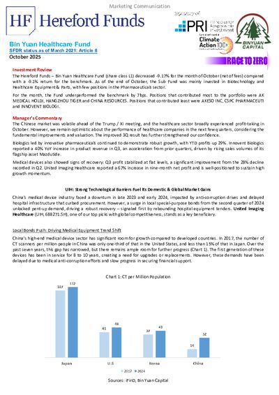 Bin Yuan Healthcare factsheet October 2025