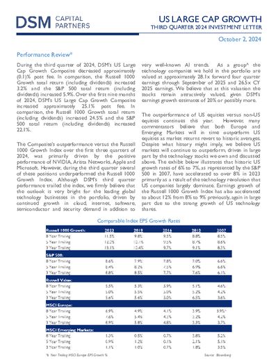 DSM Q3 2024 Investment Letter