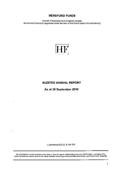 Annual Report Audited and Signed 2010