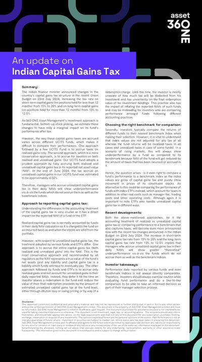 Indian Capital Gains Tax Update July 2024