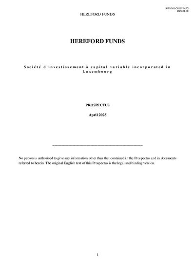 Prospectus - updated April 2025