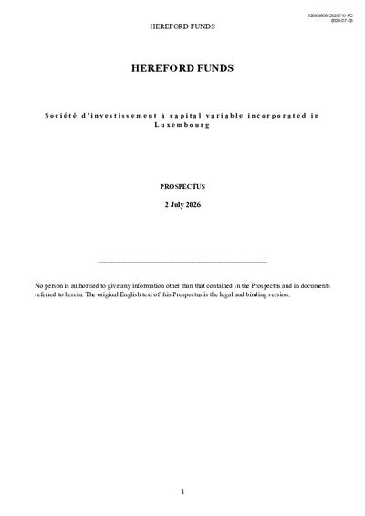 Hereford Funds Prospectus July 2026 (e-identified)