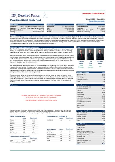 Ptarmigan Factsheet March 2026