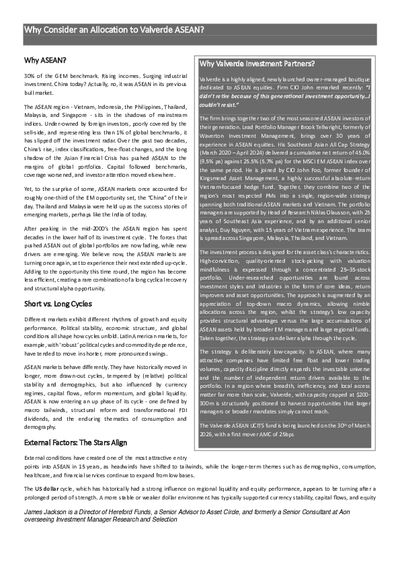 Why Consider an Allocation to Valverde ASEAN